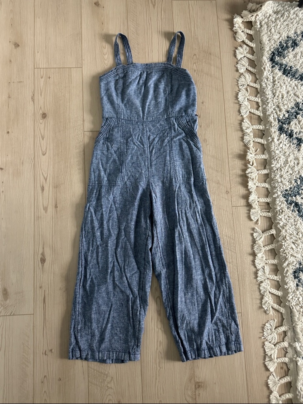 Old Navy Denim-Effect Wide Leg Jumpsuit